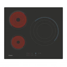 Ugradbena staklokeramička ploča sa tri grejne površine.