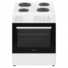 Prednja strana električnog šporeta Tesla, bijeli