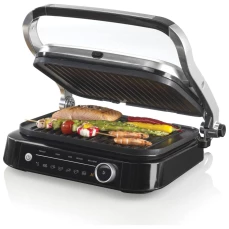 Kontaktni gril sa senzorom za debljinu mesa, prilagođava vrijeme pečenja.