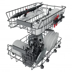 Samostojeća mašina za pranje suđa Whirlpool, siva.