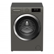 Prednja strana veš mašine Beko, siva