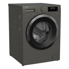 Bočna i prednja strana veš mašine Beko, siva