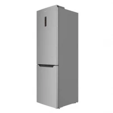 Bočna i prednja strana samostojećeg frižidera sa zamrzivačem Tesla, sivi, dvoja vrata